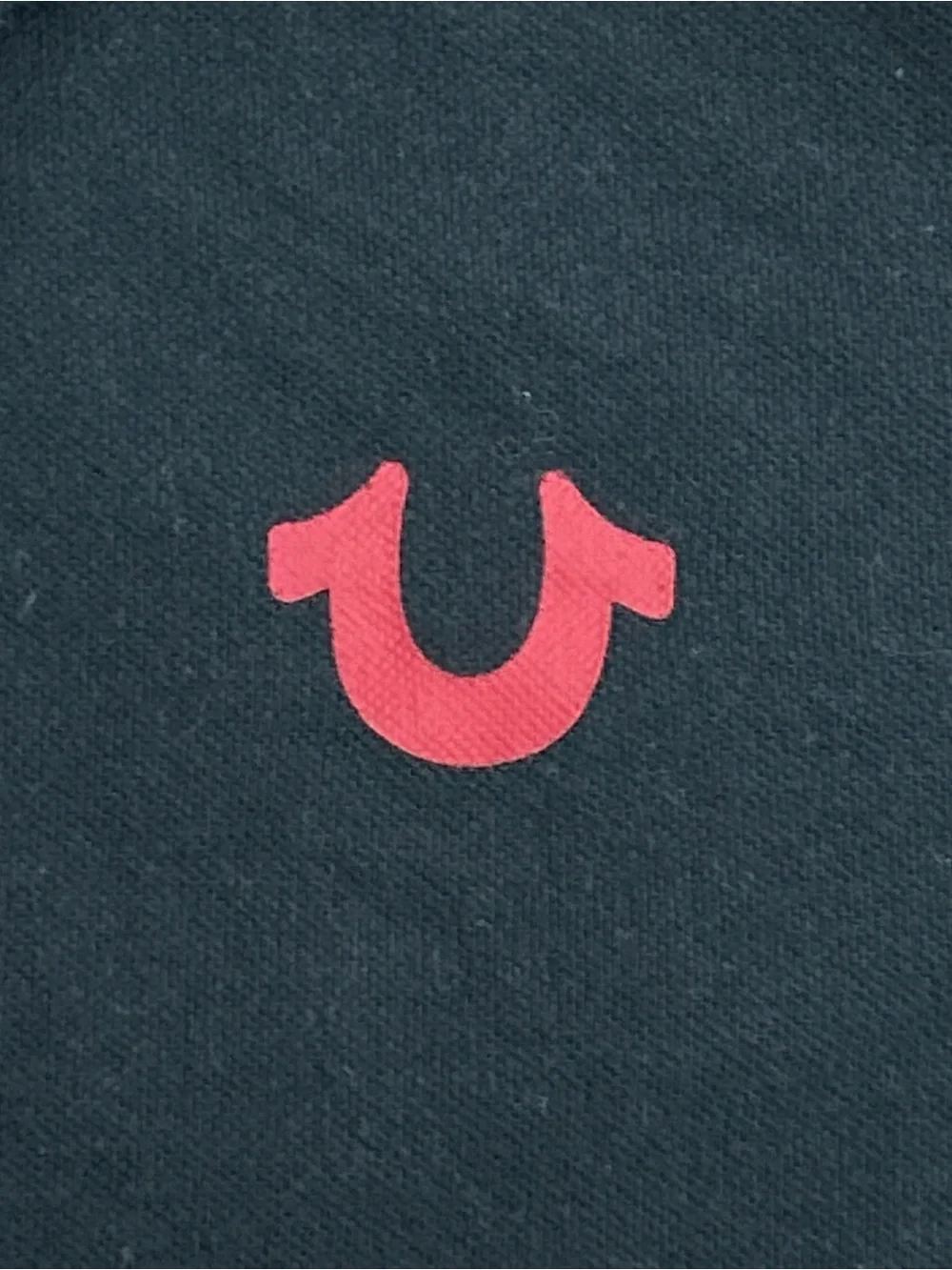 True Religion Polo Shirt Men Black Red Logo Short Sleeve Crafted With Pride/XL